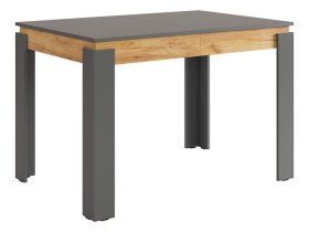 Стол обеденный раздвижной Гермес 2 графит/дуб крафт золотой в Губкинском - gubkinskij.mebel-tymen.ru | фото