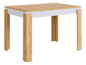 Стол обеденный раздвижной Гермес 2 дуб крафт золотой/белое дерево в Губкинском - gubkinskij.mebel-tymen.ru | фото