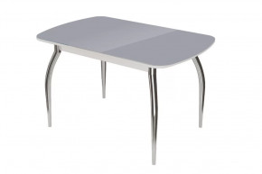 Стол "Бостон", антрацит глянец/белый/хром триумф в Губкинском - gubkinskij.mebel-tymen.ru | фото