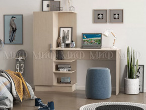 Стол компьютерный №1 Дуб беленый в Губкинском - gubkinskij.mebel-tymen.ru | фото