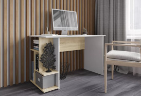 Стол компьютерный СКМ-6 (ш1200*г600*в750мм), Дуб сонома/ЛДСП Белый в Губкинском - gubkinskij.mebel-tymen.ru | фото