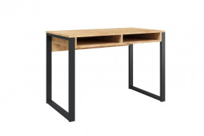 Стол письменный Лунар, дуб бунратти/черный в Губкинском - gubkinskij.mebel-tymen.ru | фото