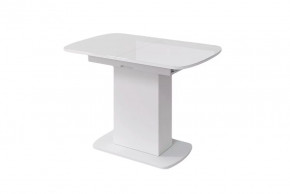 Стол Соренто-2, белый/белый глянец в Губкинском - gubkinskij.mebel-tymen.ru | фото