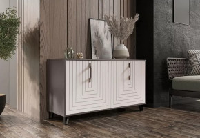 Тумба Квадро М-5, софт серый/софт вайт в Губкинском - gubkinskij.mebel-tymen.ru | фото