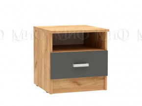 Тумба прикроватная Мартина ЛДСП Графит, Дуб крафт в Губкинском - gubkinskij.mebel-tymen.ru | фото