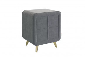 Тумба прикроватная Софи 2 графит (велюр) в Губкинском - gubkinskij.mebel-tymen.ru | фото