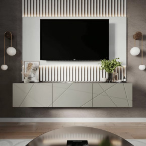 Тумба ТВМ-10 (без опор) (ш2000*г384*в400мм) ЛДСП Графит/ЛДСП Панакота в Губкинском - gubkinskij.mebel-tymen.ru | фото